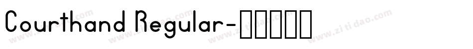 Courthand Regular字体转换
